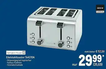 METRO Tarrington House Edelstahltoaster TA4170N Angebot