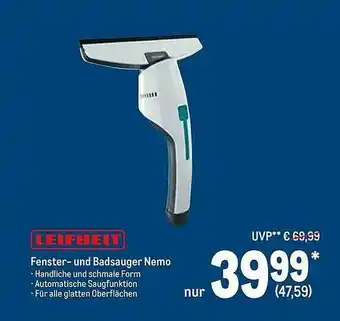 METRO Leifheit Fenster Und Badsauger Nemo Angebot