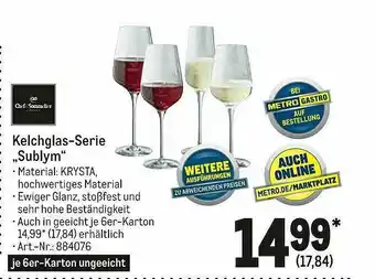 METRO Kelchglas-serie „sublym” Angebot