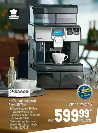 METRO Saeco Kaffeevollautomat Royal Office Angebot