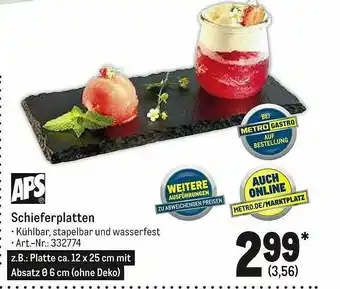 METRO Aps Schieferplatten Angebot