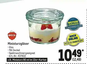 METRO Weck Ministurzgläser Angebot