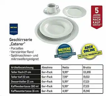 METRO Metro Professional Geschirrserie „caterer” Angebot