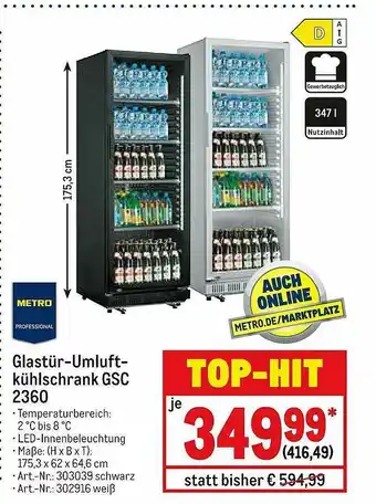 METRO Metro Professional Glastür-umluftkühlschrank Gsc 2360 Angebot