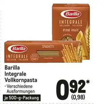 METRO Barilla Integrale Vollkornpasta Angebot