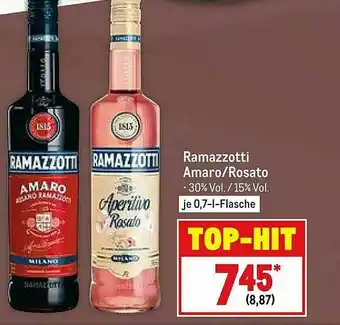 METRO Ramazzotti Amaro Oder Rosato Angebot