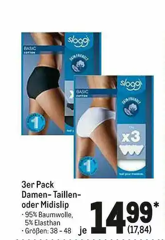 METRO 3er Pack Damen-taillen- Oder Midislip Angebot