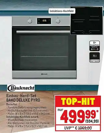 METRO Bauknecht Einbau-herd-set Bako Deluxe Pyro Angebot