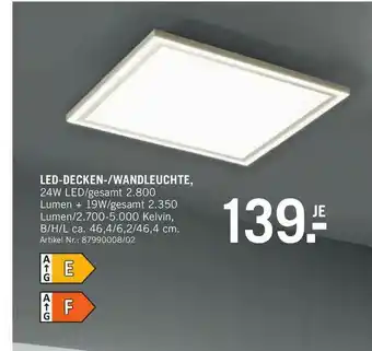 Möbel Rieger Led-decken-wandleuchte Angebot