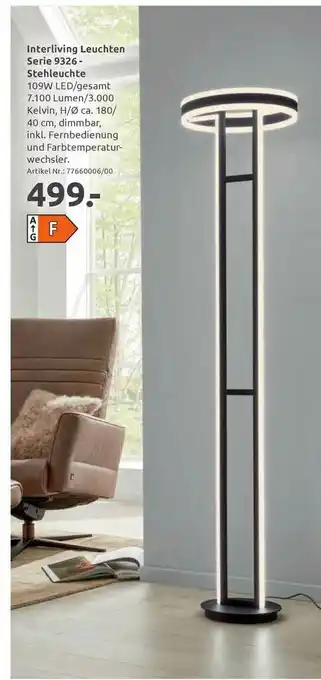 Möbel Rieger Interliving Leuchten Serie 9326- Stehleuchte Angebot