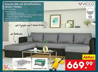 Netto Marken-Discount Vicco Ecksofa XXL Mit Schlaffunktion Angebot