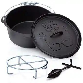 Hornbach Gusseisen Dutch Oven Feuertopf Gusstopf Grilltopf Starter 3,1L mit Ständer Angebot