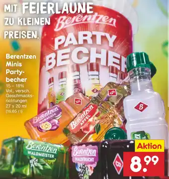 Netto Marken-Discount Berentzen Minis Partybecher 27 x 20 ml Angebot