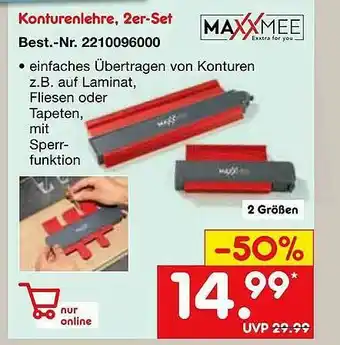 Netto Marken-Discount Maxxmee Konturenlehre 2er-set Angebot