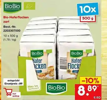 Netto Marken-Discount Biobio Bio-haferflocken Zart Angebot