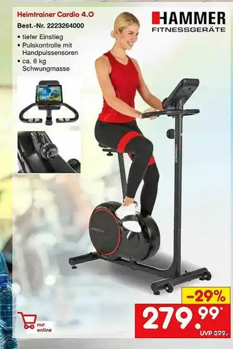 Netto Marken-Discount Hammer Heimtrainer Cardio 4.0 Angebot