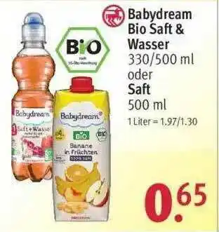 Rossmann Babydream Bio Saft & Wasser Angebot