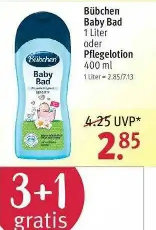 Rossmann Bübchen Baby Bad Oder Pflegelotion Angebot