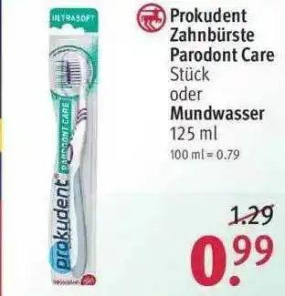 Rossmann Prokudent Zahnbürste Parodont Care Oder Mundwasser Angebot