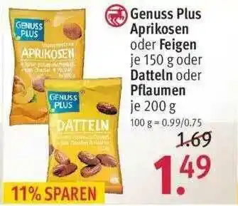 Rossmann Genuss Plus Aprikosen Oder Feigen Oder Datteln Oder Pflaumen Angebot