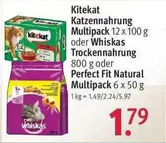 Rossmann Kitekat Katzennahrung Multipack Oder Whiskas Trockennahrung Oder Perfect Fit Natural Multipack Angebot