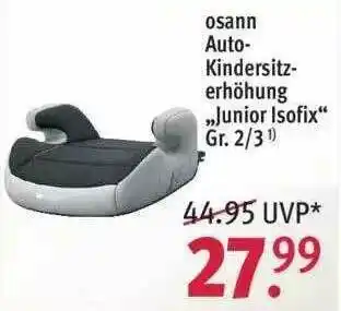 Rossmann Osann Auto-kindersitzerhöhung „junior Isofix” Angebot