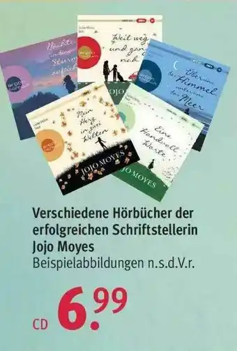 Rossmann Verschiedene Hörbücher Der Erfolgreichen Schriftstellerin Jojo Moyes Angebot