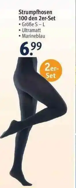 Rossmann Strumpfhosen 100 Den 2er-set Angebot