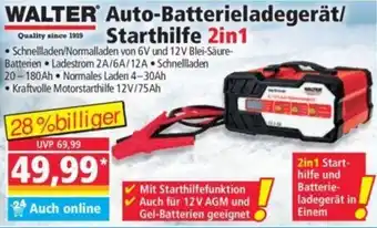 Norma WALTER Auto-Batterieladegerät/ Starthilfe 2in1 Angebot