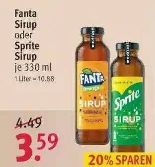 Rossmann Fanta Sirup Oder Sprite Sirup Angebot