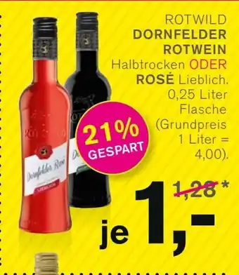 KODi ROTWILD DORNFELDER ROTWEIN o. Rose 750ml Angebot