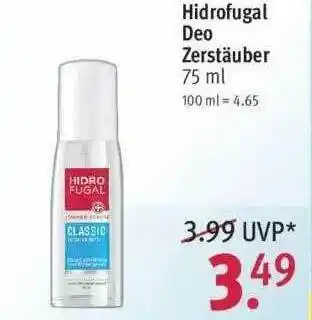 Rossmann Hidrofugal Deo Zerstäuber Angebot