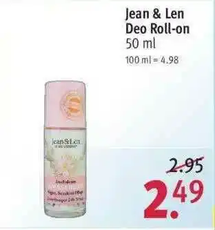 Rossmann Jean & Len Deo Roll-on Angebot