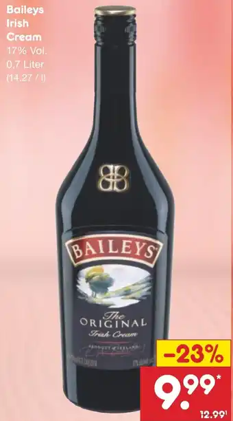 Netto Marken-Discount Baileys Irish Cream 0,7 Liter Angebot