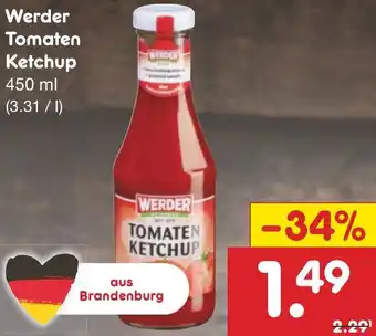 Netto Marken-Discount Werder Tomaten Ketchup 450 ml Angebot