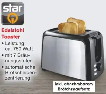 Netto Marken-Discount Star Edelstahl Toaster Angebot