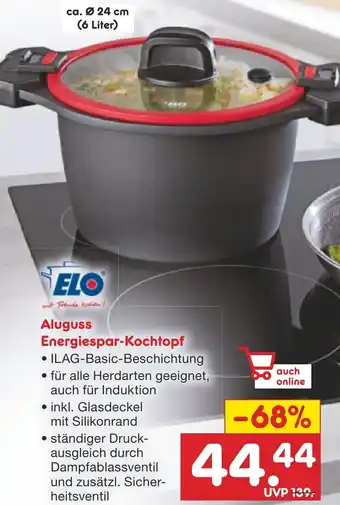 Netto Marken-Discount ELO Aluguss Energiespar Kochtopf Angebot