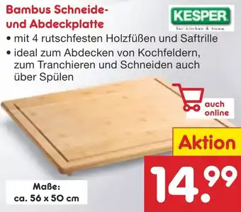 Netto Marken-Discount KESPER Bambus Schneide und Abdeckplatte Angebot