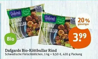 tegut Dafgards Bio-köttbullar Rind Angebot