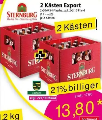 Norma STERNBURG 2 Kästen Export 2x20x0,5 L Flasche Angebot