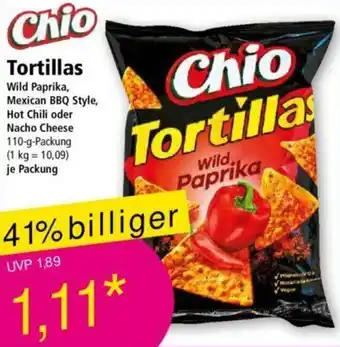 Norma Chio Tortillas 110 g Packung Angebot