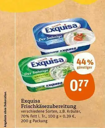 tegut Exquisa Frischkäsezubereitung Angebot