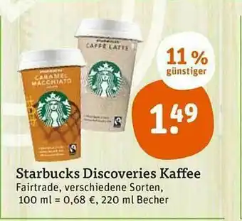 tegut Starbucks Discoveries Kaffee Angebot