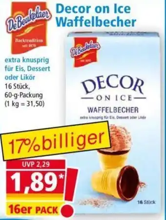 Norma De Beukelaer Decor on Ice Waffelbecher 60 g Packung Angebot