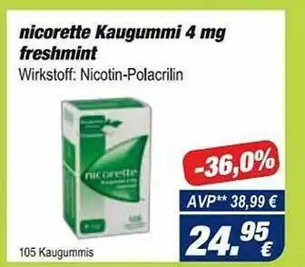 Easy Apotheke Nicorette Kaugummi Freshmint Angebot