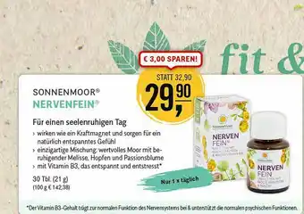 Reformhaus Bacher Sonnenmoor® Nervenfein Angebot