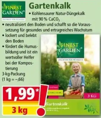 Norma FINEST GARDEN Gartenkalk 3 kg Angebot