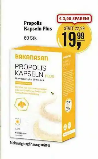 Reformhaus Bacher Bakanasan Propolis Kapseln Angebot