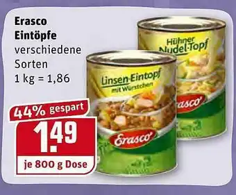 REWE Erasco Eintöpfe Angebot