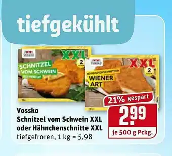 REWE Vossko Schnitzel Vom Schwein Xxl Oder Hähnchenschnitte Xxl Angebot